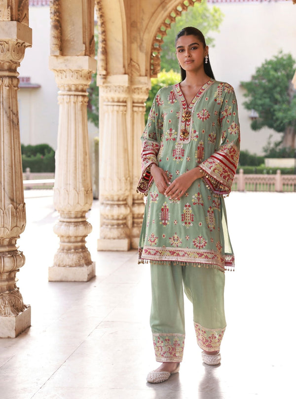 Noreya Lawn Sage Green Kurta Set