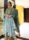 Saathiya Organza Satin Teal Blue Kurta Set