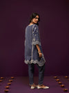 Giacinta Banarsi Navy Kurta Set