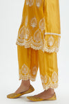 Sydney Cupro Silk Orange Kurta Set