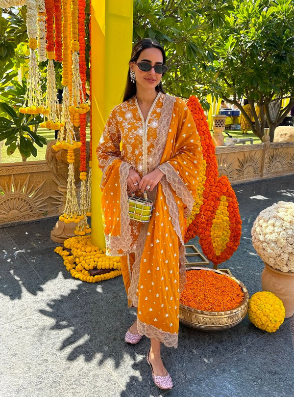 Komen Supima Cotton Mustard Kurta Set