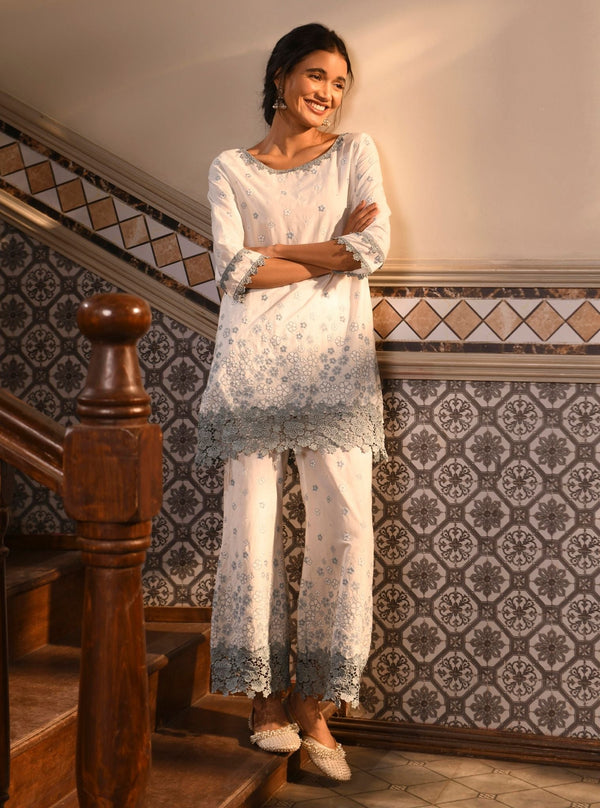 Amiya Supima Cotton White Kurta Set