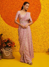 Sohneya Organza + Crepe Lilac Saree