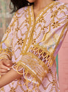 Poema Supima Cotton Printed Pink Kurta Set