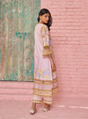 Poema Supima Cotton Printed Pink Kurta Set