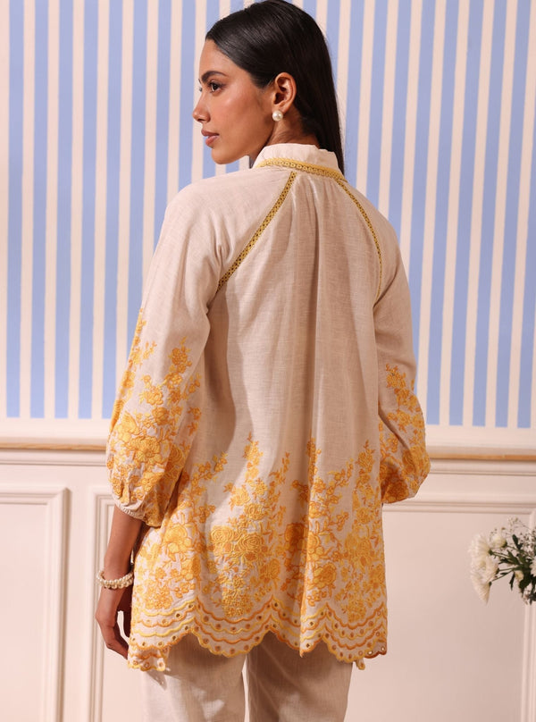 Paloma Linen Off White Shirt With Saelys Pant