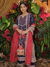 Anchali Pima Satin Navy Kurta Set