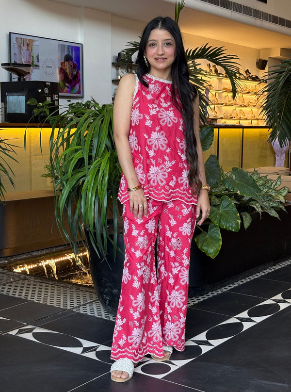Neve Supima Cotton Fuschia Co-ord Set