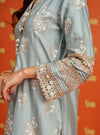 Nalin Pima Satin Light Blue Kurta Set