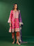 Arvini Cupro Satin Fuschia Anarkali Kurta Set