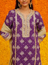 Faye Banarsi Purple Kurta Set