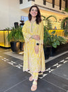 Aavya Supima Cotton Yellow Anarkali Kurta Set