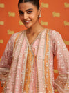 Sawika Organza Pink Anarkali Kurta Set