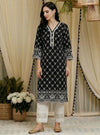 Perth Supima Cotton Black Kurta Set