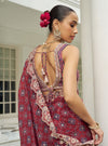 Noorani Viscose Glass Organza Red Ajrakh Print Saree