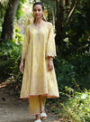 Aavya Supima Cotton Yellow Anarkali Kurta Set