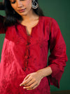 Riva Supima Cotton Red Kurta Set