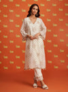 Suwanni Organza Off White Kurta Set