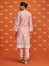 Piti Pima Satin Pink Kurta Set