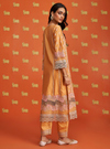 Anchali Pima Satin Orange Kurta Set