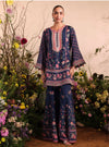 Miran Lawn Printed Navy Kurta Set