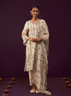Tasanee Cupro Satin Off White Kurta Set
