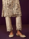 Tasanee Cupro Satin Off White Kurta Set