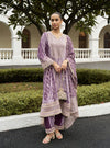 Suramya Velvet Lavender Anarkali Kurta Set