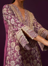Briar Cupro Satin Purple Kurta Set