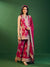 Lami Pima Satin Fuchsia Kurta With Flared Bell-Bottom Pants