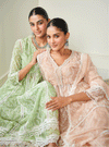 Twyla Organza Beige Kurta Set