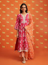 Florentina Cupro Satin Fuschia Kurta Set