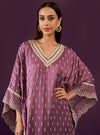 Florian Cupro Satin Purple kaftan