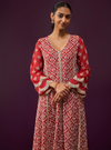 Kwanjal Organza Red Kurta Set