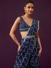 Ayana Crepe Navy Saree