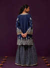 Aree Pima Satin Navy Kurta Set