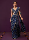 Ayana Crepe Navy Saree
