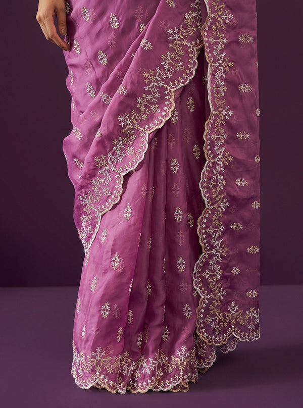 Kamlai Organza Grape Saree