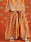 Aree Pima Satin Orange Kurta Set