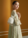 Kwanjal Organza Green Kurta Set