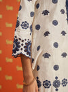 Pensri Pima Satin Off White Kurta Set