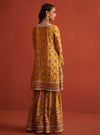 Mahiya Bemberg Satin Mustard Kurta Set