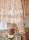Twyla Organza Beige Kurta Set