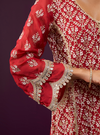 Kwanjal Organza Red Kurta Set