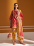 Aphinya Pima Satin Red Kurta Set