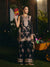 Lami Pima Satin Black Kurta With Flared Bell-Bottom Pants