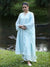 Maheen Organza Blue Anarkali Kurta Set