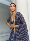 Riwaayat Organza Navy lehenga