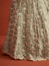 Fitoor Organza Satin Sage Green Kurta Set