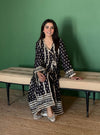 Patola Organza Satin Black Anarkali Kurta Set
